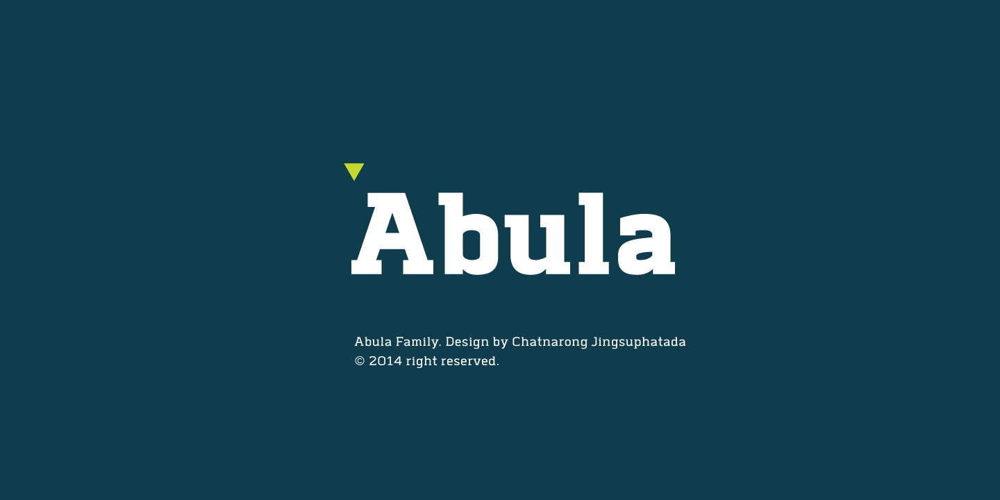 Пример шрифта Abula
